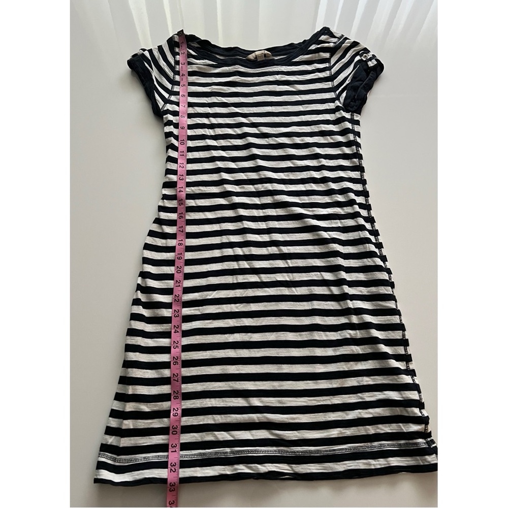 Banana Republic t-shirt dress, black white striped, small - Picture 4 of 8